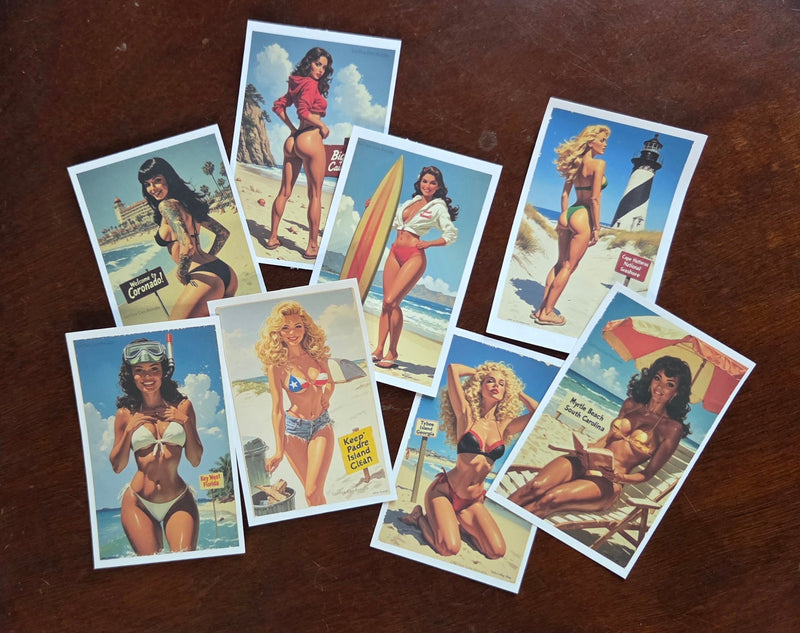 Pin Ups at the Beach