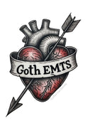 I Heart Goth EMTs Sticker