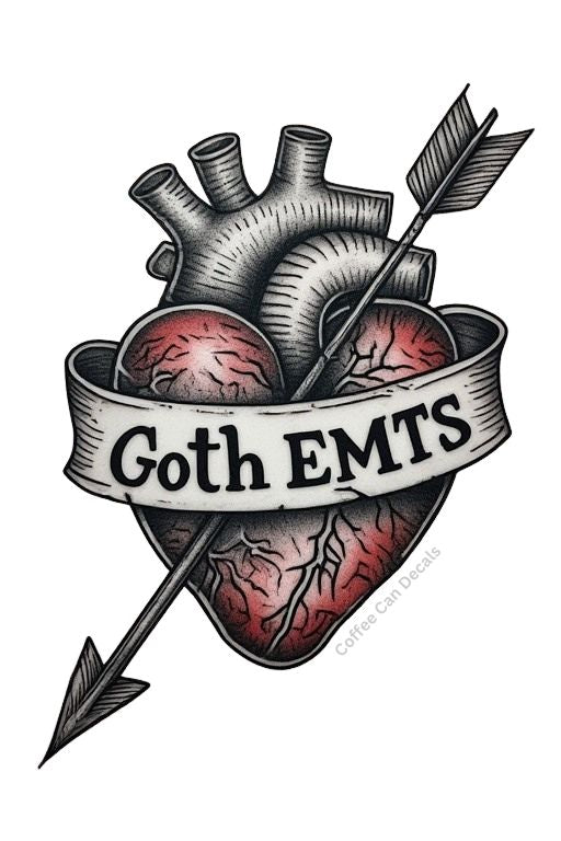 I Heart Goth EMTs Sticker