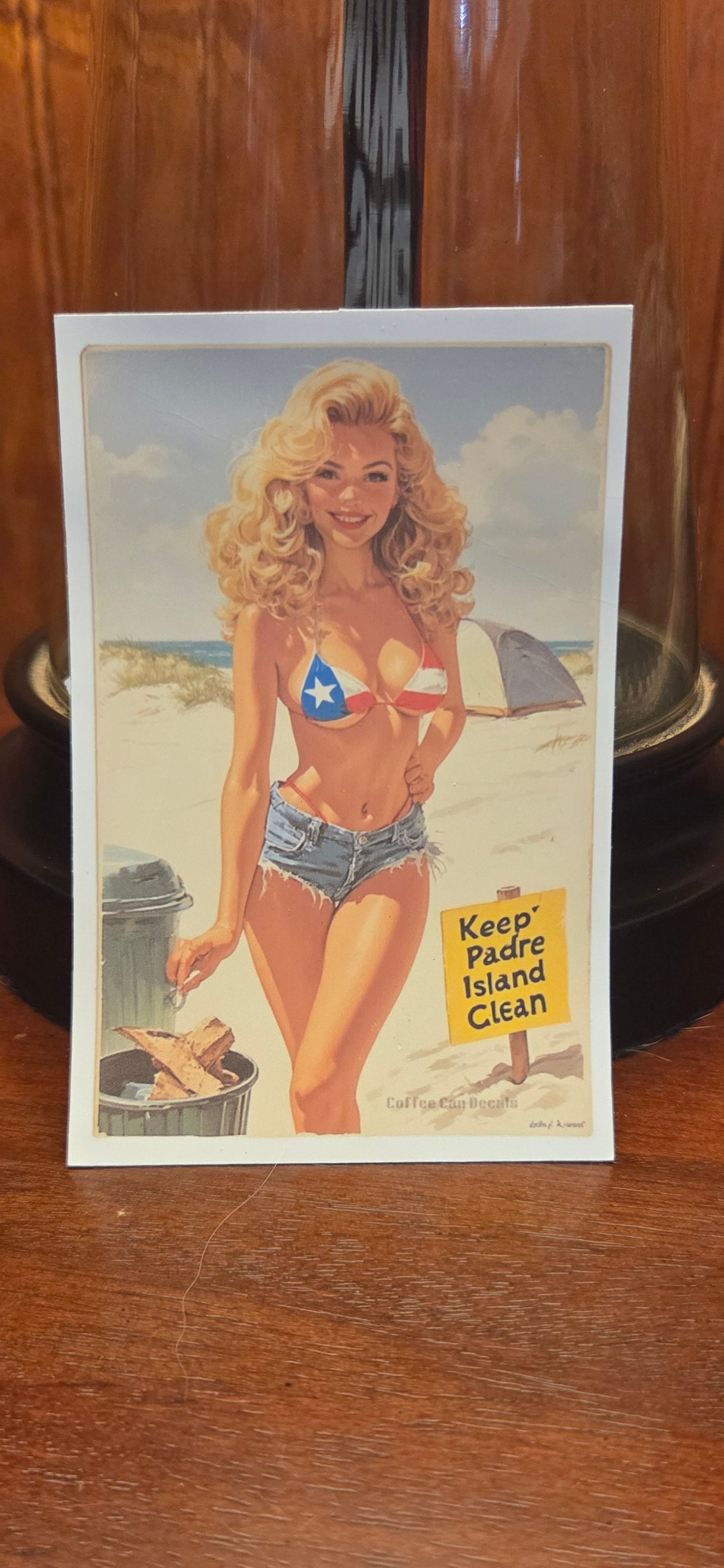 Padre Island Texas Beach Pin Up